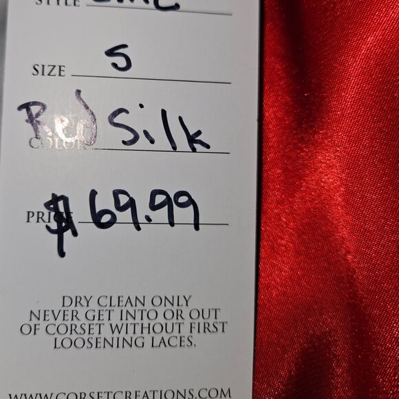 NWT S A-Line RETRO ROCKABILLY MICRO Mini Skirt RED SILK - Picture 5 of 14